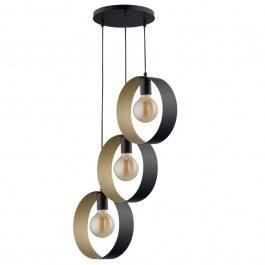 Pendant Light Happy 3 32285 3xE27 15W 45x45x100cm Black-Gold Sigma Lighting BLACK-GOLD