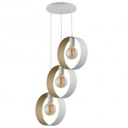 Pendant Light Happy 3 32291 3xE27 15W 45x45x100cm White-Gold Sigma Lighting WHITE-GOLD