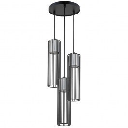 Pendant Light Fobia 3 Round 33457 3xGU10 10W D20x100cm Black-Silver Sigma Lighting BLACK-SILVER