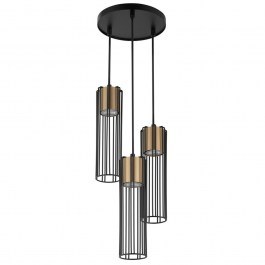 Pendant Light Fobia 3 Round 33458 3xGU10 10W D20x100cm Black-Gold Sigma Lighting BLACK-GOLD