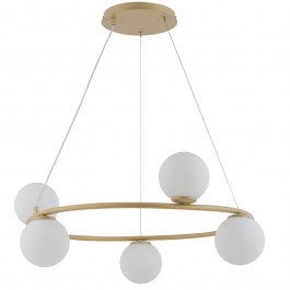 Pendant Light Gama 5 Στρογγυλό 33381 5xG9 12W D68x70cm Gold-Beige Sigma Lighting GOLD