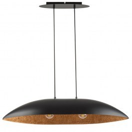 Pendant Light Gondola M 40635 2xE27 15W 84x25x90cm Black-Copper Sigma Lighting BLACK-COPPER
