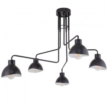 Φωτιστικό Οροφής Κρεμαστό Holi 5 32451 5xE27 15W 104x80x63cm Black-White Sigma Lighting