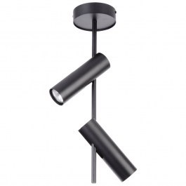Φωτιστικό Οροφής - Σποτ Leda 2 33104 2xGU10 10W 28x13,5x55cm Black Sigma Lighting BLACK