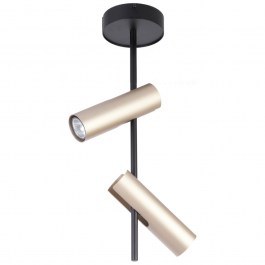 Φωτιστικό Οροφής - Σποτ Leda 2 33109 2xGU10 10W 28x13,5x55cm Black-Gold Sigma Lighting BLACK-GOLD