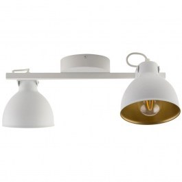 Φωτιστικό Οροφής - Πλαφονιέρα Mars 2 32269 2xE27 15W 43x27x17cm White-Gold Sigma Lighting WHITE-GOLD