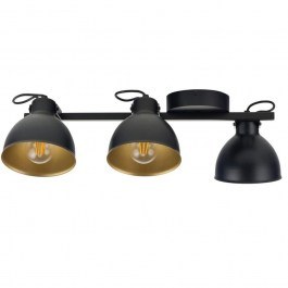 Φωτιστικό Οροφής - Πλαφονιέρα Mars 3 32270 3xE27 15W 54x27x17cm Black-Gold Sigma Lighting BLACK-GOLD