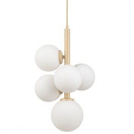 Φωτιστικό Οροφής Κρεμαστό Perla 5 33607 5xG9 12W 28x30x100cm Gold-Beige Sigma Lighting GOLD