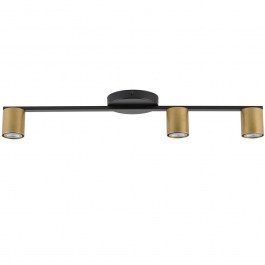 Φωτιστικό Οροφής - Σποτ Sky 3 33435 3xGU10 10W 70x14x11cm Black-Gold Sigma Lighting BLACK-GOLD