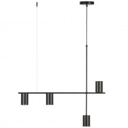 Pendant Light Vendo 4 33689 4xGU10 10W 70x12x110cm Black Sigma Lighting BLACK