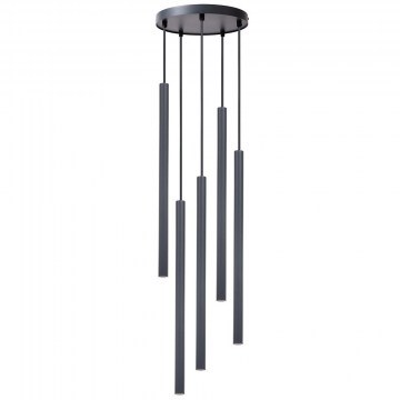 Pendant Light Sopel 5 Round 41462 5xG9 3W D25x100cm Graphite Sigma Lighting