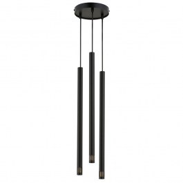 Φωτιστικό Οροφής Κρεμαστό Sopel Laser 3 33254 3xG9 3W Φ16x100cm Black Sigma Lighting BLACK
