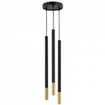 Φωτιστικό Οροφής Κρεμαστό Sopel Due 3 33257 3xG9 3W Φ16x100cm Black-Brushed Gold Sigma Lighting