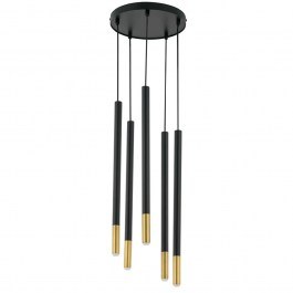 Pendant Light Sopel Due 5 33237 5xG9 3W D25x100cm Black-Brushed Gold Sigma Lighting BLACK-GOLD