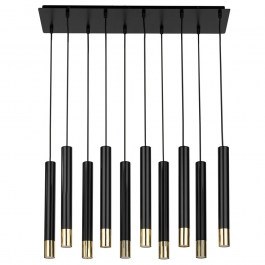 Pendant Light Sopel Grand 10 33399 10xGU10 R35 4W 70x19x90cm Black-Gold Sigma Lighting BLACK-GOLD