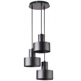 Pendant Light Rif 3 Round 30900 3xE27 15W D33x70cm Black Sigma Lighting BLACK