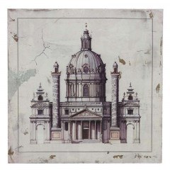 Wooden Painting Printed 3-90-271-0003 Wien Karlskirchen 60X60 Inart