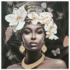 Πίνακας Καμβάς Beauty 296-000004 100x3x100cm Multi Inart