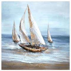 Canvas Painting Sailer 296-000025 100x3x100cm Multi Inart