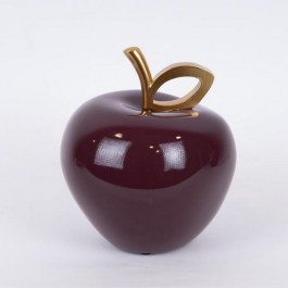 Decorative Apple 752-28609 18x18x20.5cm Bordo-Gold Estheti Home BORDO-GOLD