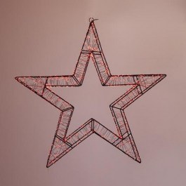 Αστέρι Φωτιζόμενο 1200 Led 600-22536 50cm 2500-3500K Με Timer IP44 Red RED