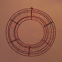 Στεφάνι Φωτιζόμενο 720 Led 600-22538 38cm 2500-3500K Με Timer IP44 Red RED