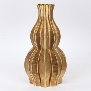 Βάζο Πορσελάνινο 3D 752-21098 19x19x35cm Gold Estheti Home
