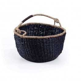 Καλάθι Διακοσμητικό L 0680022 35x35x20cm Black-Natural Soulworks NATURAL-BLACK