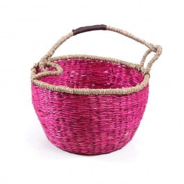 Καλάθι Διακοσμητικό M  0680038 30x30x18cm Fuchsia-Natural Soulworks FUCHSIA-NATURAL