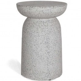 Σκαμπό Rieti 0800007 35x35x45cm Terazzo Grey-Black Soulworks GREY-BLACK