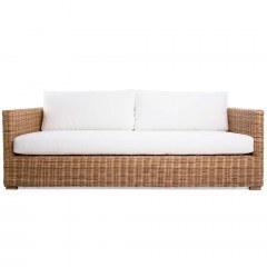 Sofa Two-Seater Life 100054 190x86x60cm With Cushions Natural-White Soulworks