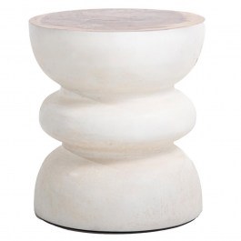 Σκαμπό Najib 0900009 40x40x45cm White WHITE