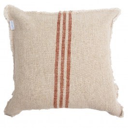 Μαξιλαροθήκη Διακοσμητική 0860003 45x45cm Beige-Red Soulworks BEIGE-RED