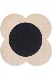 Χαλί Flower Spot 158409 Ecru-Black Round Orla Kiely ECRU-BLACK