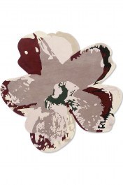 Carpet Shaped Magnolia 162303 Burgundy Round Ted Baker BURGUNDY