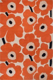 Carpet Unikko 132403 Orange-Red Marimekko ORANGE-RED