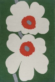 Carpet Unikko 433007 Dark Blue Marimekko GREEN-WHITE