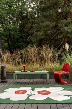 Carpet Unikko 433007 Dark Blue Marimekko