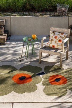 Carpet Unikko 60th Anniversary 433017 Dusty Green-Cream 140X200 Marimekko