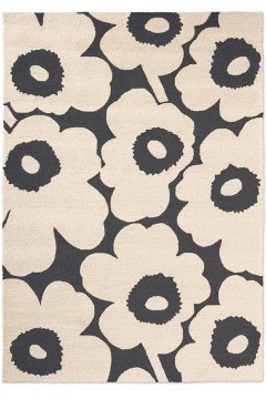 Carpet Unikko 434305 Charcoal-White 140X200 Marimekko