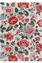 Carpet Wendling Floral 083100 Poppy Red-Cream 140X200 Laura Ashley CREAM-RED