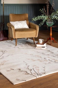 Carpet Pussy Willow 079804 Dove Grey-Cream 140X200 Laura Ashley