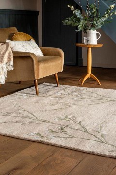 Carpet Pussy Willow 079807 Hedgerow Green-Cream 140X200 Laura Ashley