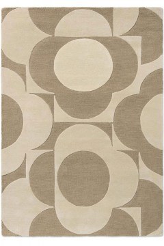 Carpet Prism Flower 158009 Mushroom-Ecru 160X230 Orla Kiely