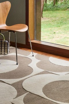 Carpet Prism Flower 158009 Mushroom-Ecru 160X230 Orla Kiely