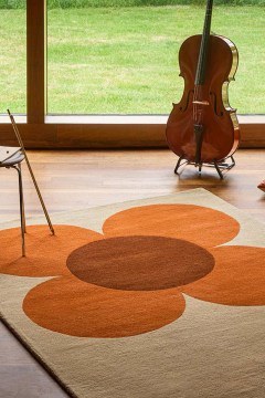 Carpet Flower Placement 158203 Pumpkin-Ecru 160X230 Orla Kiely