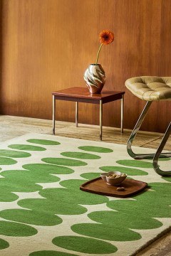 Carpet Optical Oval 157707 Green-Cream 160X230 Orla Kiely