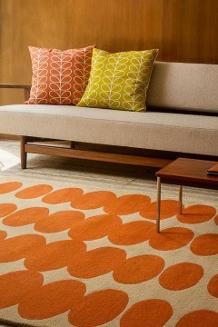 Carpet Optical Oval 157703 Orange-Sand 160X230 Orla Kiely