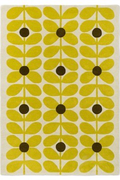 Carpet Sixties Stem 158106 Yellow 160X230 Orla Kiely