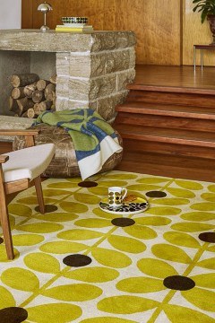 Carpet Sixties Stem 158106 Yellow 160X230 Orla Kiely